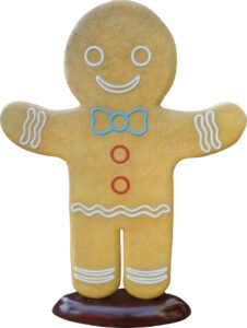 Life Size Resin Cast Gingerbread Man Statue