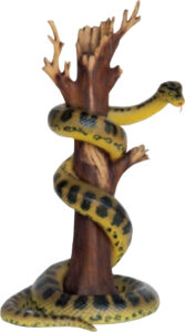 Life Size Resin Cast Snake in a Tree