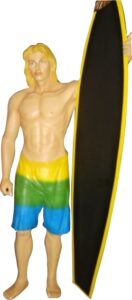 Life Size Resin Cast Surfer Statue