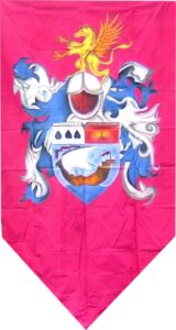 4x8ft Pink Medieval Banner