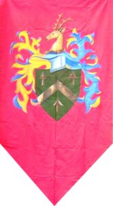 4x8ft Red Medieval Banner