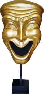 5ft Resin Cast 3D Gold Mask