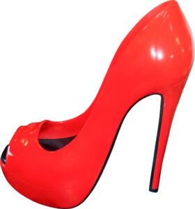 5ft Resin Cast Red Stiletto Shoe