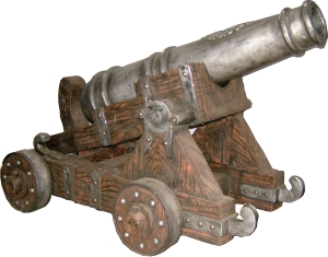 Resin Cast Cannon Statue