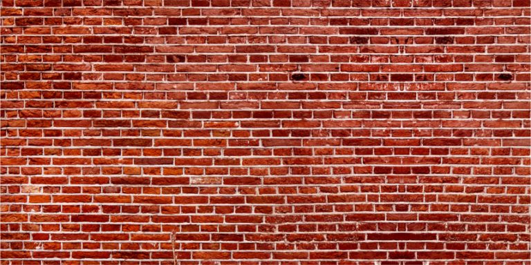 Red brick wall with white mortar lines, a solid backdrop.